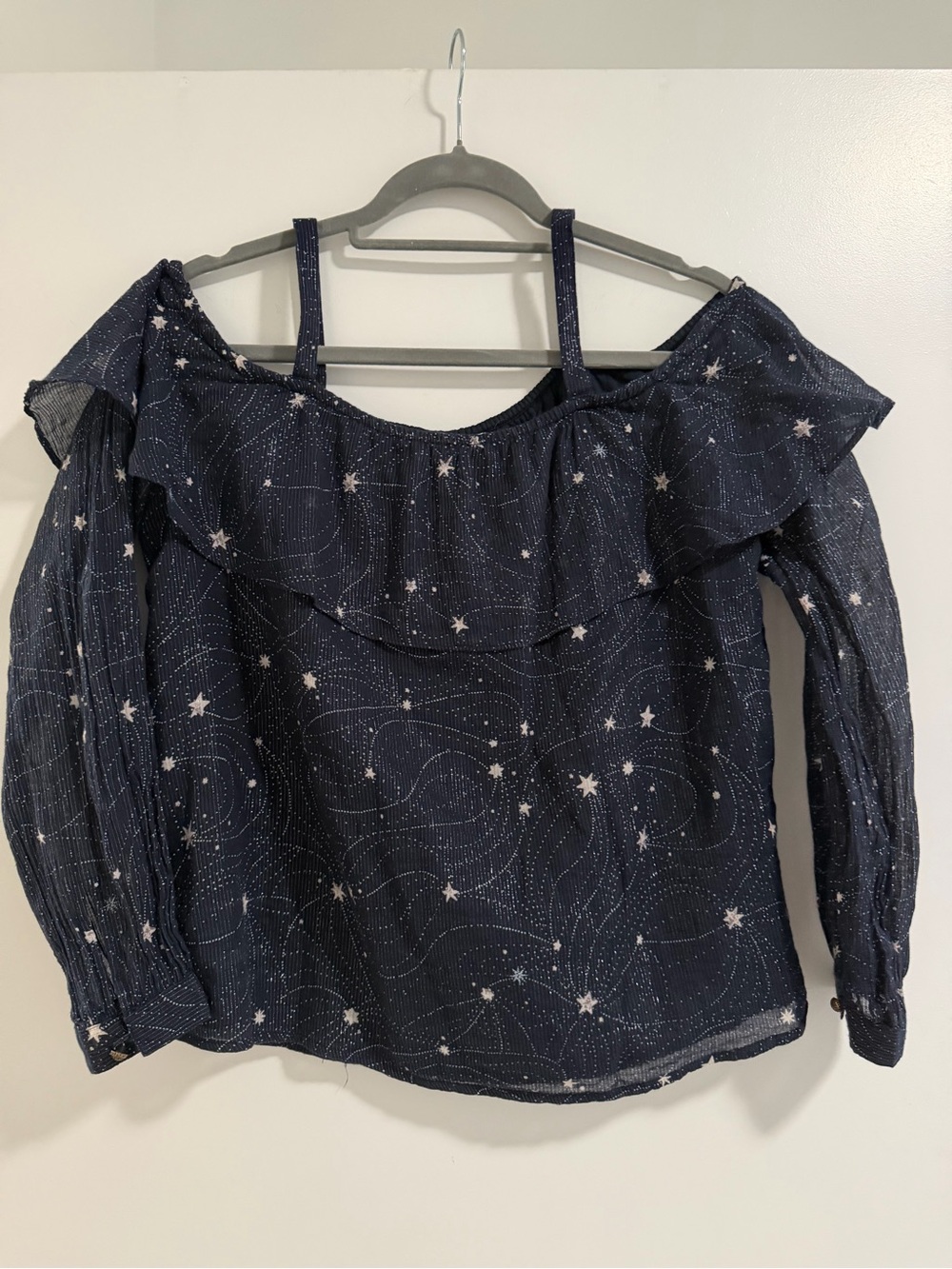 Anthropologie Women's Navy Blue Shirt
